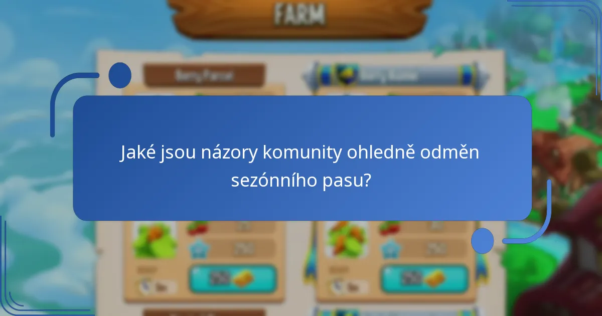 Jaké jsou názory komunity ohledně odměn sezónního pasu?